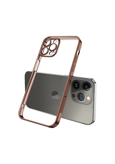 Ally Fashion Series Apple iPhone Uyumlu 13 Pro Max Kılıf Renkli Kenar Lazer Çerçeveli Silikon Kılıf- 5775 Lacivert
