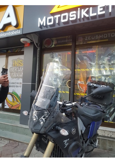 2019-23 Yamaha Tenere700 Şeffaf Ön Cam Zeus 13CM Uzun 42CM 4MM Tenere 700
