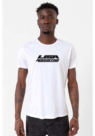 Lisa Rockstar Beyaz Erkek Bisikletyaka Tshirt Çok Renkli