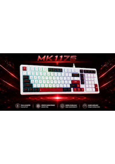 Bronzturq Mk1176 3n1 Wired + 2.4g + Bluetooth Rgb 101 Tuşlu Anti-ghosting Mekanik Klavye