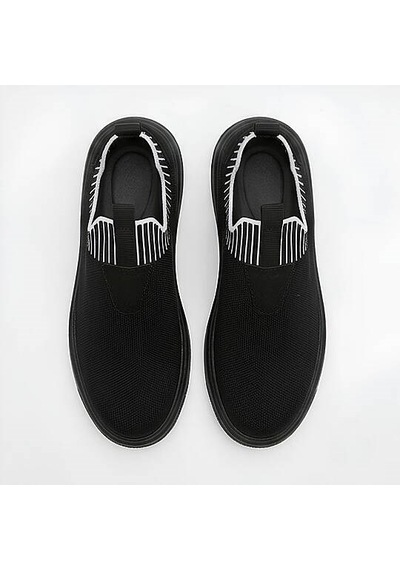 Daytex 1110 Erkek Slip-on - Full Triko Örgü Sneaker Siyah