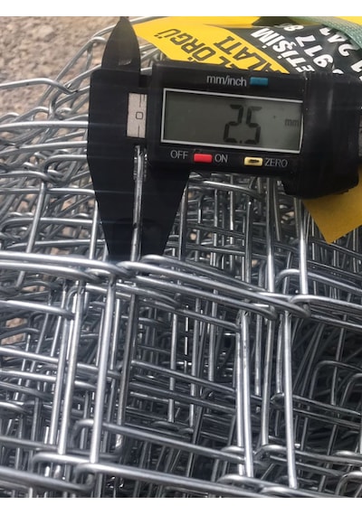2.50mm Kalınlık 7x7 Göz 1,5mt -20mt Galvanizli Helezon Bahçe Çit Tel Örgü Çelik