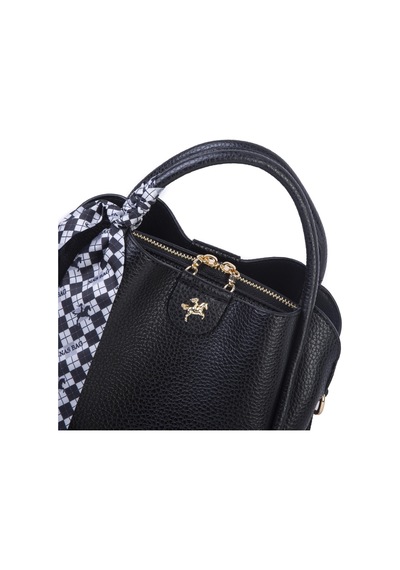 Nas Bag Fularlı Mini Boy El Ve Çapraz Çanta Siyah Lopez Siyah