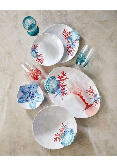 Bambu Beyaz Melamin Yemek Tabağı 28 Cm Çok Renkli
