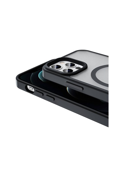Apple Uyumlu iPhone   12 Pro Kılıf   Magsafe Şarj Özellikli Mat Arka Yüzey Sio Kapak