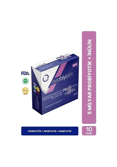 Evo Pharma Evobiyotik Probiyotik Ve Prebiyotik Takviye 10 Saşe