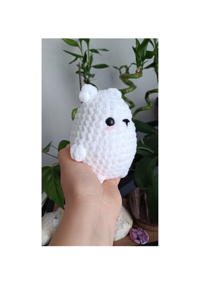 Amigurumi Beyaz Kutup Ayısı Peluş Oyun Arkadaşı