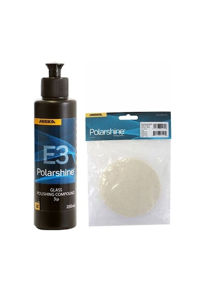 Mirka E3 Cam Pastası 250 Ml Ve Cam Keçesi Set
