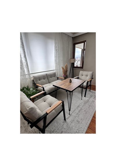 Green Garden Gülizar Model, Balkon, Bahçe, Cafe - Metal Koltuk Takımı, Bahçe Takımı , Çay Seti, 2+1+1+masa