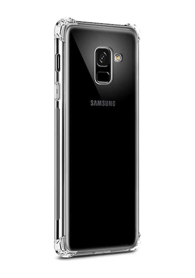 Samsung Uyumlu A8 Plus 2018 Şeffaf Airbag Antishock Köşe Korumalı Silikon Kılıf