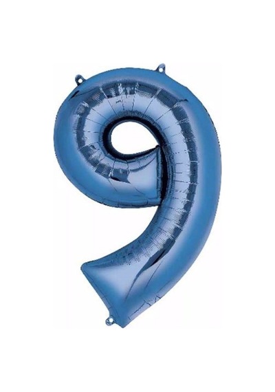 9 Rakam Lacivert Folyo Balon 76 Cm 418