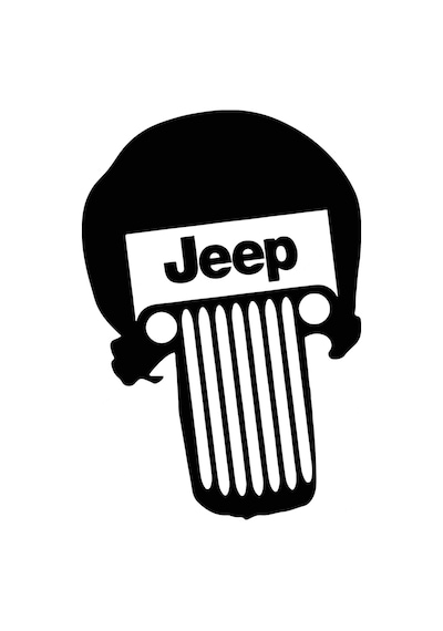 Jeep Kuru Kafa Sticker Jeep Oto Sticker Off Road 4X4 Araç Sticker