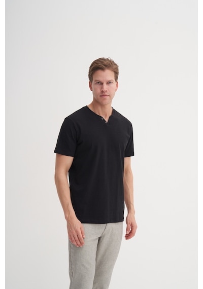 Cazador 42270 Erkek Siyah Patlı Tshirt