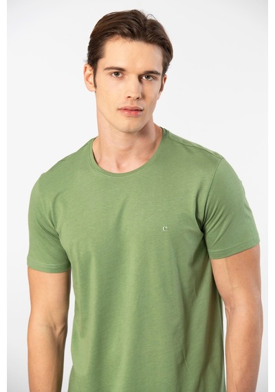 Cacharel Erkek Bisiklet Yaka T-shirt 2169/yeşil 001