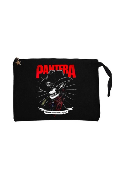 Pantera Cowboys Siyah Clutch Astarlı Cüzdan / El Çantası