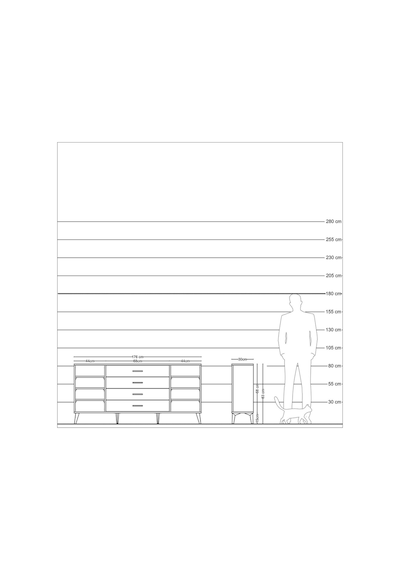 Arges Konsol 6 Raflı 4 Çekmeceli 176x30x83 Çam-çam/antrasit Çam/antrasit Arges Konsol 6 Raflı 4 Çekmeceli 176x30x83 Çam-çam/antrasit Çam/antrasit