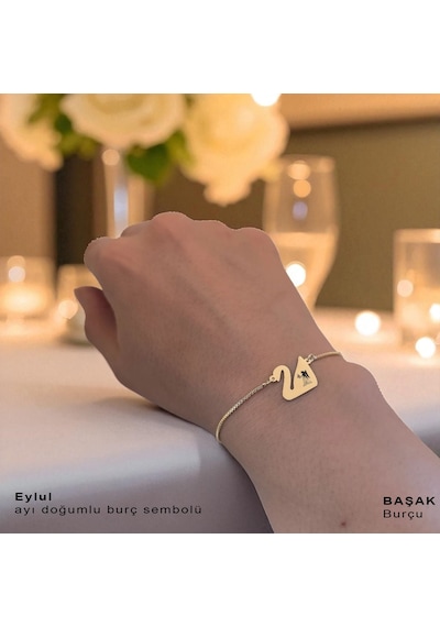 Archin Başak Burçlarına Özel Zincirli Kuğu Kuşu Motifli 14 Ayar Altın Plakalı Hediye Bileklik-599burç Başak Archin Başak Burçlarına Özel Zincirli Kuğu Kuşu Motifli 14 Ayar Altın Plakalı Hediye Bileklik-599burç Başak