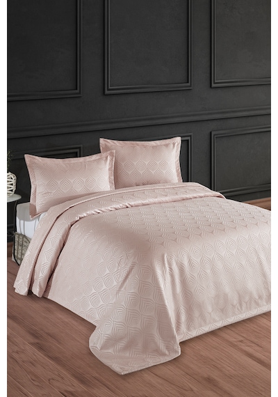 Clasy Jakarlı Şönil Çift Kişilik Yatak Örtüsü 240x250cm Bej
