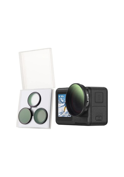Telesin Osmo Action 5 Pro Filtre Seti Cpl Vnd Uv Action 3 4 Uyumlu Lens Filtresi