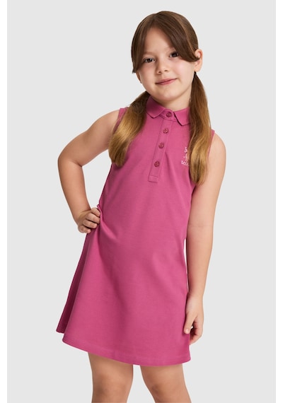 U.S. Polo Assn. Kız Çocuk Fuşya Elbise Örme 50325639-vr023 Fusya