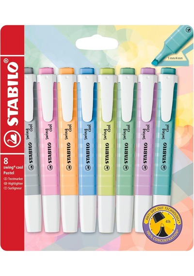 Stabilo Swing Cool Pastel - Fosforlu Kalem - 8'li Paket - Çeşitli Diğer