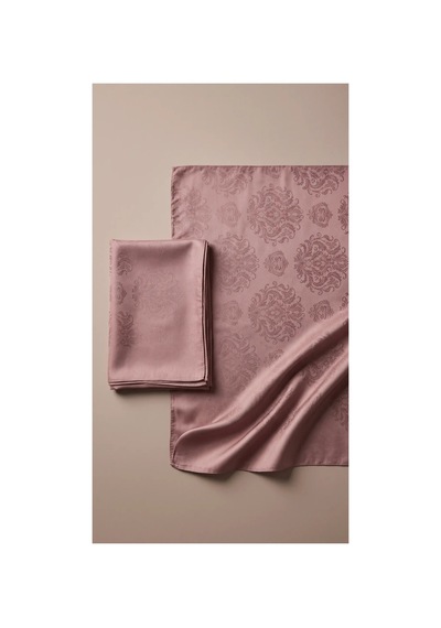 Nukra Jakarlı Pamuk Tesettür Şal Osmanlı Desen Pembe 70 X 190 Cm