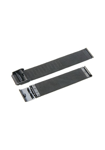 24Mm Saat Kordonu Siyah Çelik Hasır Kolçak 1.Kalite Örgü Kordon