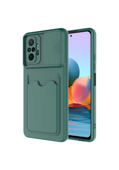 Xiaomi Redmi Note 10 Pro Kılıf Zore Kartix Kartlık Bölmeli Kılıf