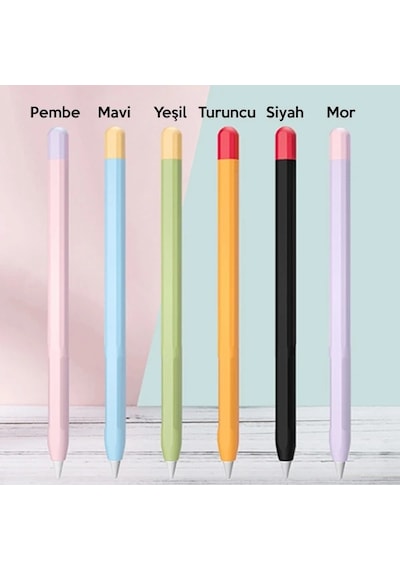 Ally Apple Uyumlu   Pencil 2 İçin Koruyucu Kaymaz Silikon Kılıf- 5775