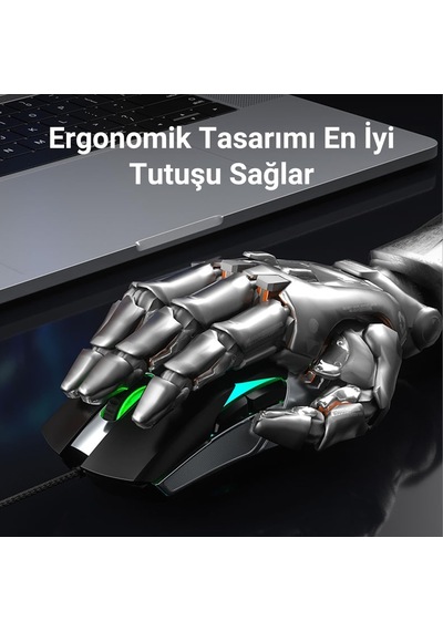 F816 Rgb Efektli 12800dpı Kablolu Optik Gaming Oyuncu Mouse