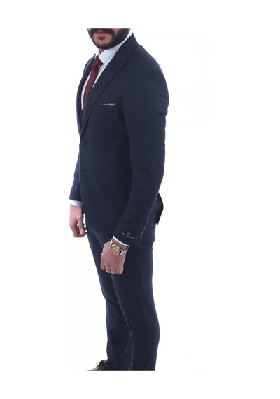Jan Carlucci Slimfit Yelekli Drop 6 Takım (476645965) Lacivert