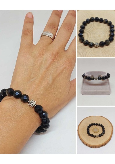 Sirius Serisi Golden Obsidyen Taşı 10mm Unisex Bileklik 52930 Çok Renkli