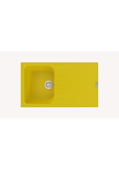 Polex Cristalüx Granit Evye P-02 Sarı Tezgah Altı Ve Tezgah Üstü Mutfak Evyesi 85x49.5 CM