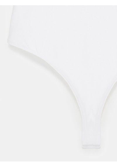 Dilvin 21231 Halter Yaka Bodysuit-beyaz