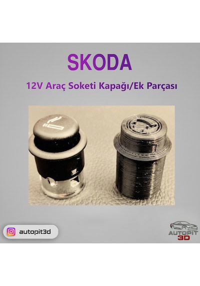 Skoda Uyumlu 12v Araç Soketi Kapağı / Ek Parçası