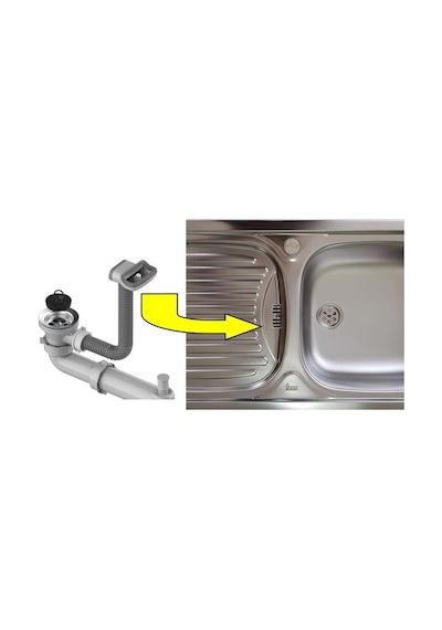Teka EBM 45 İnfant OD Evye Sifon Takımı Gümüş