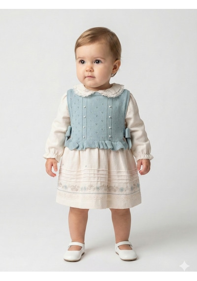 Xo Kids Kız Çocuk Elbise 9-24 Ay 52142 MAvi