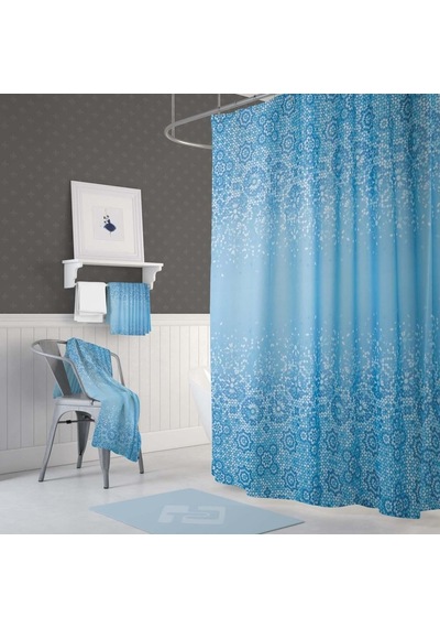 Zethome Jackline Banyo Duş Perdesi 6303 Çift Kanat 2X120X200 Çok Renkli