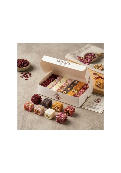 Karışık Duble Antep Fıstıklı/fındıklı Lokum 250 Gr %100 Pancar Şekeri Glikoz İçermez - 886042675