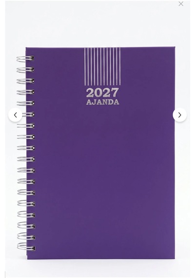 2027 Ajanda Sert Kapak Spiralli Günlük Ajanda Planlayıcı Ofis, Okul Ve Hediye Mor