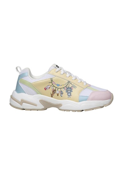 Kadın Vegan Çok Renkli Sneakers - Tom And Jerry Charms Tasarım