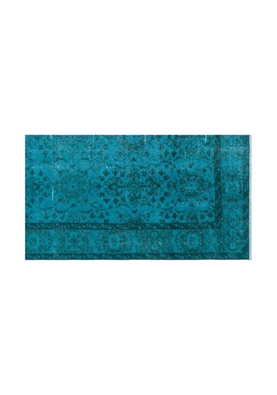 El Dokuması Vintage Yün-pamuk Turkuaz Halı 25828 136 X 248 Cm