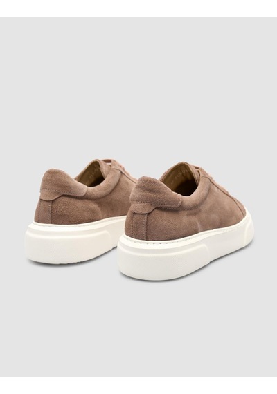%100 Hakiki Deri Krem Kadın Sneaker Krem