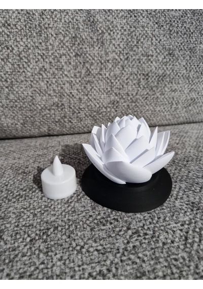 Zarif Lotus Çiçeği Tealight Mumluk - Huzur Meditasyon Odaklı Dekoratif Işık Çok Renkli