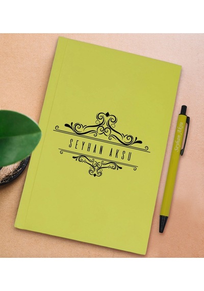 Bk Gift Kişiye Özel İsimli Sarı Sert Kapaklı Defter Ve Tükenmez Kalem Seti, Arkadaşa Hediye, Yeni İş Hediyesi, Doğum Günü Hediyesi-18
