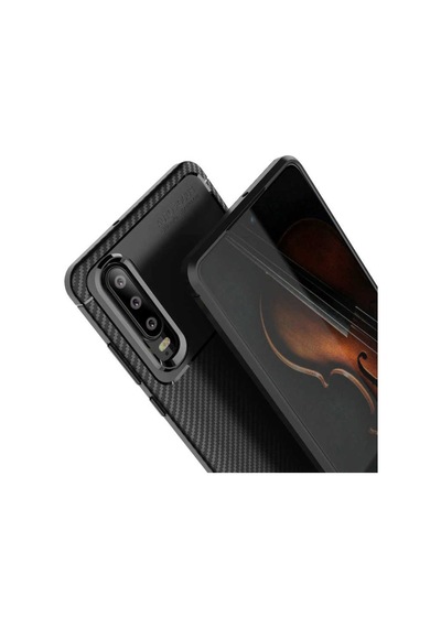 Huawei P30 Kilif Karbon Tasarim Negro Silikon Kapak 405786305