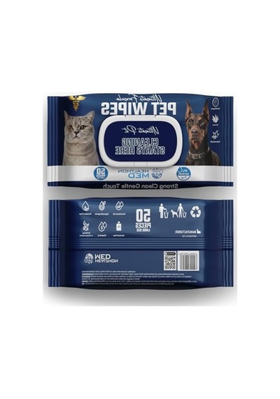 Evcil Hayvan Temizleme Mendili 4 Al 3 Öde 50 X 4'lü Set Açık Indigo