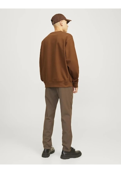 Jack & Jones Jprblachad Branding Erkek Sweatshirt Kahverengi