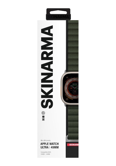 Watch Ultra 49mm Kordon Skinarma Kobu Hasır Strap Kayış Olive