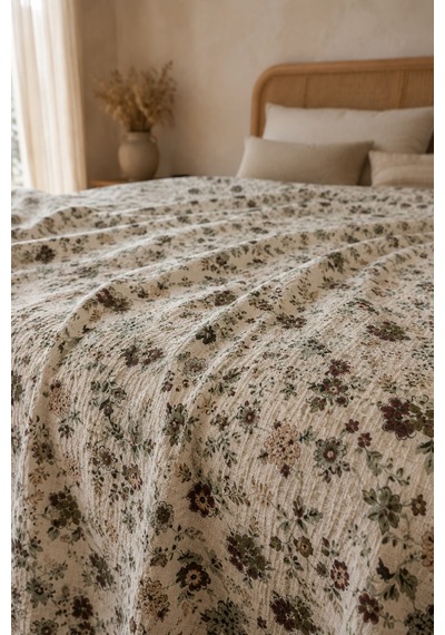 Cotton Collection Tek Kişilik Pike Flower Garden 160x230 Çok Renkli